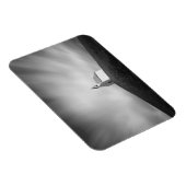 Kirche auf einem Hügel in Schwarz-Weiß Magnet (Rechte Seite)