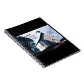 Kirche auf einem Hügel mit Psalm 15:1-2 Notizblock (Rechte Seite)