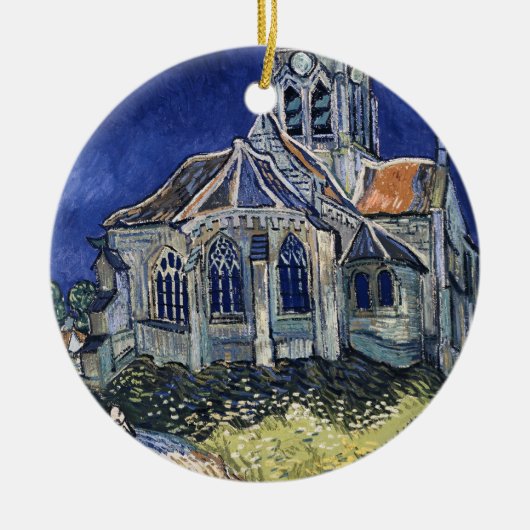 Kirche Auvers-sur-Oise, das Vincent van Gogh malt Keramikornament (Vorne)