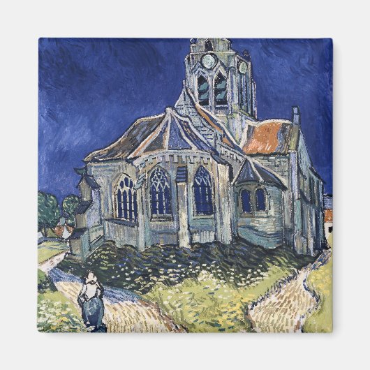 Kirche Auvers Sur Oise Gemälde Vincent van Gogh Magnet (Vorne)