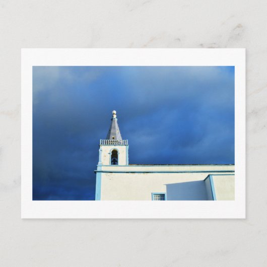 Kirche bei Sonnenaufgang: Angra do Heroismo, Azore Postkarte (Vorderseite)
