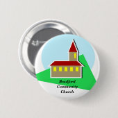 Kirche, BradfordCommunityChurch Button (Vorne & Hinten)
