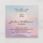 Kirche Business Card Ausflug Quadratische Visitenkarte (Rückseite)