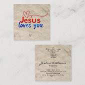 Kirche Business Card Ausflug Quadratische Visitenkarte (Vorne/Hinten)