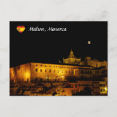 Kirche Carmen in der Nacht - Mahon, Menorca, Spani Postkarte (Vorderseite)