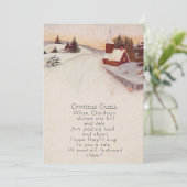 Kirche Christlich Schnee Winter Einladung (Stehend Vorderseite)