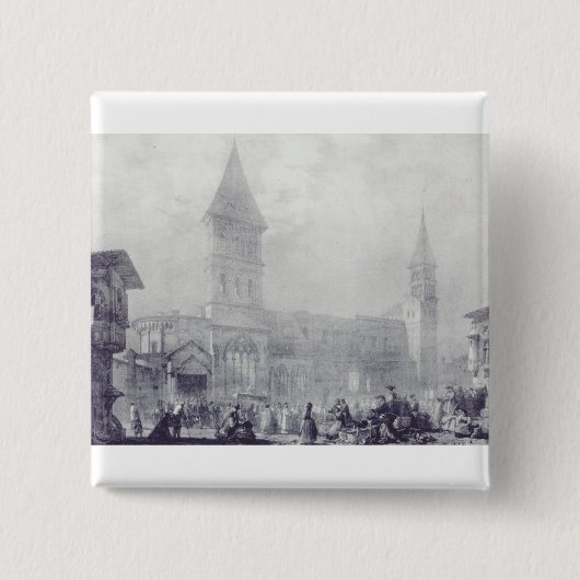 Kirche der Abtei Saint Philibert in Tournus Button (Vorderseite)