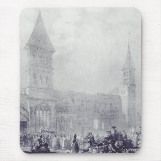 Kirche der Abtei Saint Philibert in Tournus Mousepad (Vorne)
