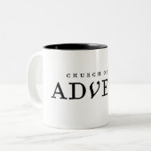 Kirche der Adventsstimmung Tasse (Vorderseite Links)