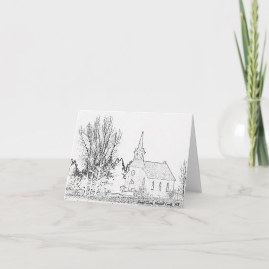 Kirche der Anmerkungs-Karten-B&W Rindal, Marshall Karte (Vorderseite)