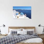 Kirche der Blauen Kuppel in Santorini, Griechenlan Leinwanddruck (Insitu (Schlafzimmer))