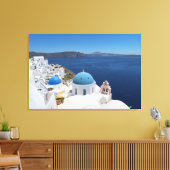 Kirche der Blauen Kuppel in Santorini, Griechenlan Leinwanddruck (Insitu (Wohnzimmer))