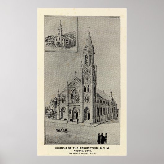 Kirche der Erlösung, Ansonia, Conn Poster (Vorne)