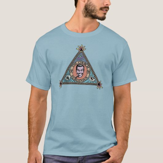 Kirche der Subgenius Bob Dobbs Torsoabdeckung T-Shirt (Vorderseite)