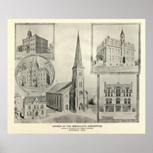 Kirche der Unbefleckten Empfängnis, Waterbury Poster