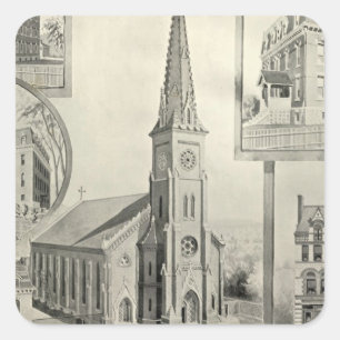 Kirche der Unbefleckten Empfängnis, Waterbury Quadratischer Aufkleber