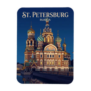 Kirche des Erlösers auf dem vergossenen Blut Russl Magnet
