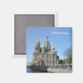 Kirche des Erretters am Blut, St.Petersburg Magnet (Vorderseite/Rückseite)