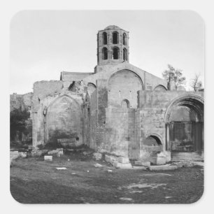 Kirche des Heiligen-Honoratus bei Les Alyscamps Quadratischer Aufkleber