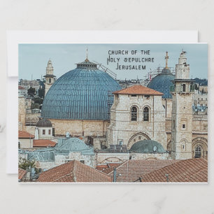 Kirche des Heiligen Sepulchers, Jerusalem, Ferienk Feiertagskarte