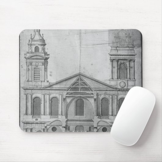 Kirche des Heiligen-Sulpice Mousepad (Mit Mouse)