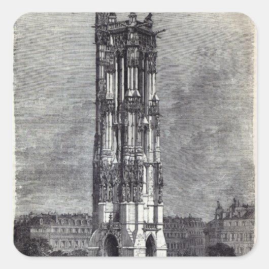 Kirche des Hl. Jacques de la Boucherie Quadratischer Aufkleber (Vorderseite)