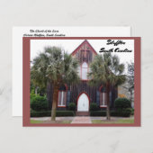 Kirche des Kreuzes - Bluffton, South Carolina Postkarte (Vorne/Hinten)