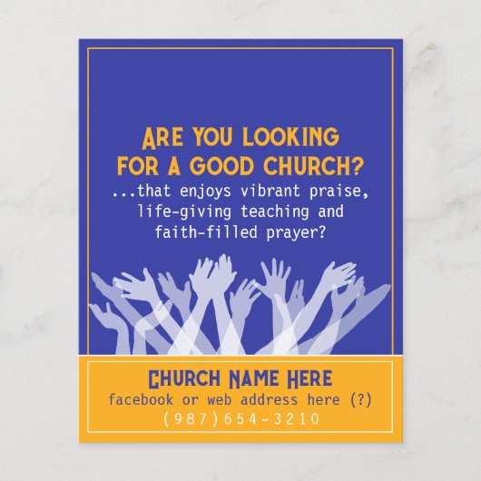 Kirche Einladung Gottesdienst Einladung hell Flyer (Vorne)