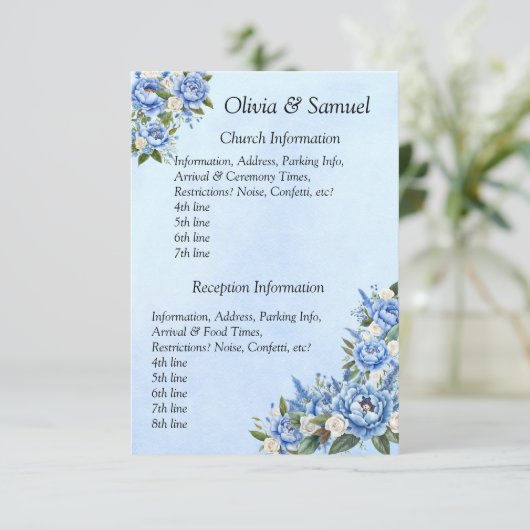 Kirche & Empfang - Piazza della Riforma Begleitkarte (Stehend Vorderseite)