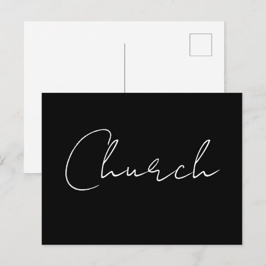 Kirche Feiertagspostkarte (Vorne/Hinten)