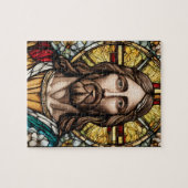 Kirche festgehaltenes Glas Jesus Puzzle (Horizontal)