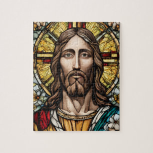 Kirche festgehaltenes Glas Jesus Puzzle