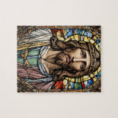 Kirche festgehaltenes Glas Jesus Puzzle (Horizontal)