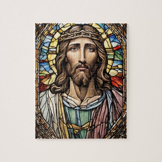 Kirche festgehaltenes Glas Jesus Puzzle (Vertikal)