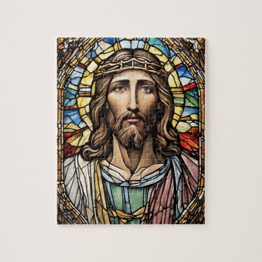 Kirche festgehaltenes Glas Jesus Puzzle (Vertikal)