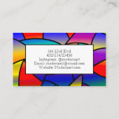 Kirche gesteinigtes Glas Visitenkarte (Rückseite)