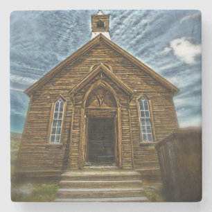 Kirche Ghost Town Steinuntersetzer