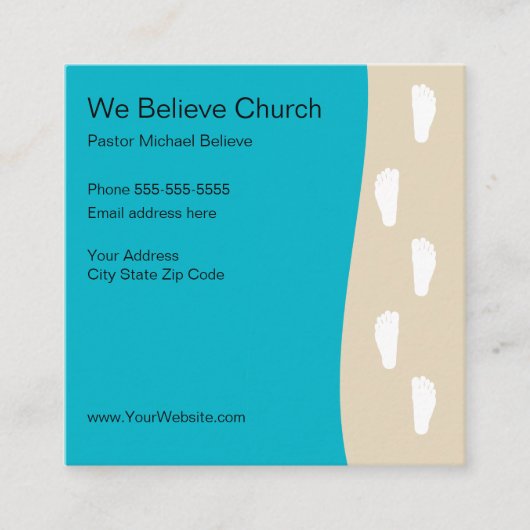 Kirche glauben Darstellungs-Karten Quadratische Visitenkarte (Vorderseite)