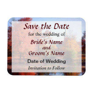 Kirche im Herbst - Save the Date Magnet