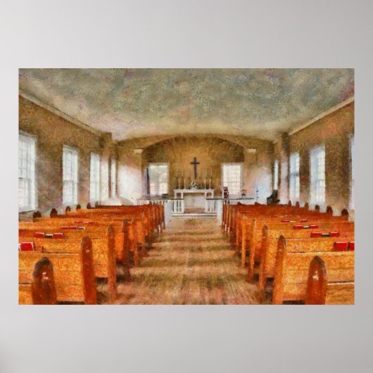 Kirche - Im Inneren einer Kirche Poster (Vorne)