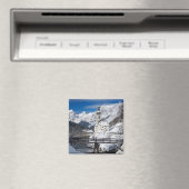 Kirche im Schnee mit den Alpen Magnet (In Situ (Geschirrspüler))