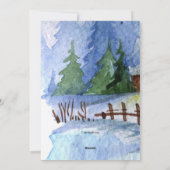 Kirche im Schnee Weihnachtskarten Feiertagskarte (Rückseite)