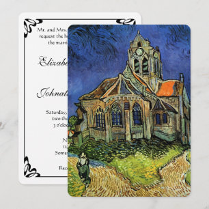 Kirche in Auvers von Vincent van Gogh Hochzeit Einladung