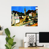 Kirche in Belgodere, Korsika Poster (Heimbüro)