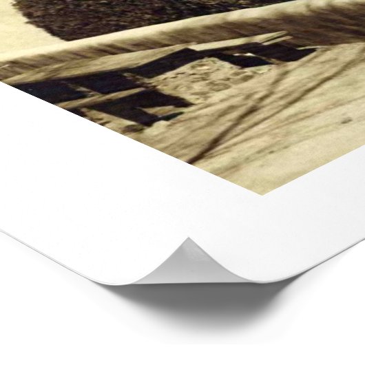 Kirche in Chimayo, New Mexico Poster (Ecke)