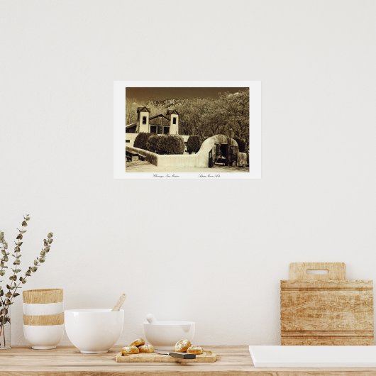 Kirche in Chimayo, New Mexico Poster (Küche)