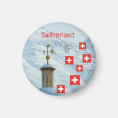 Kirche in den Schweizer Bergen Magnet (Vorne)