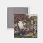 Kirche in der Bretagne Magnet (Vorderseite/Rückseite)
