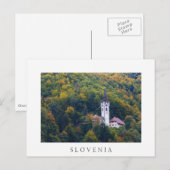 Kirche in einem Regenwald in Slowenien Postkarte (Vorne/Hinten)