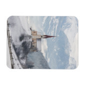 Kirche in einer alpinen Winterlandschaft Magnet (Horizontal)